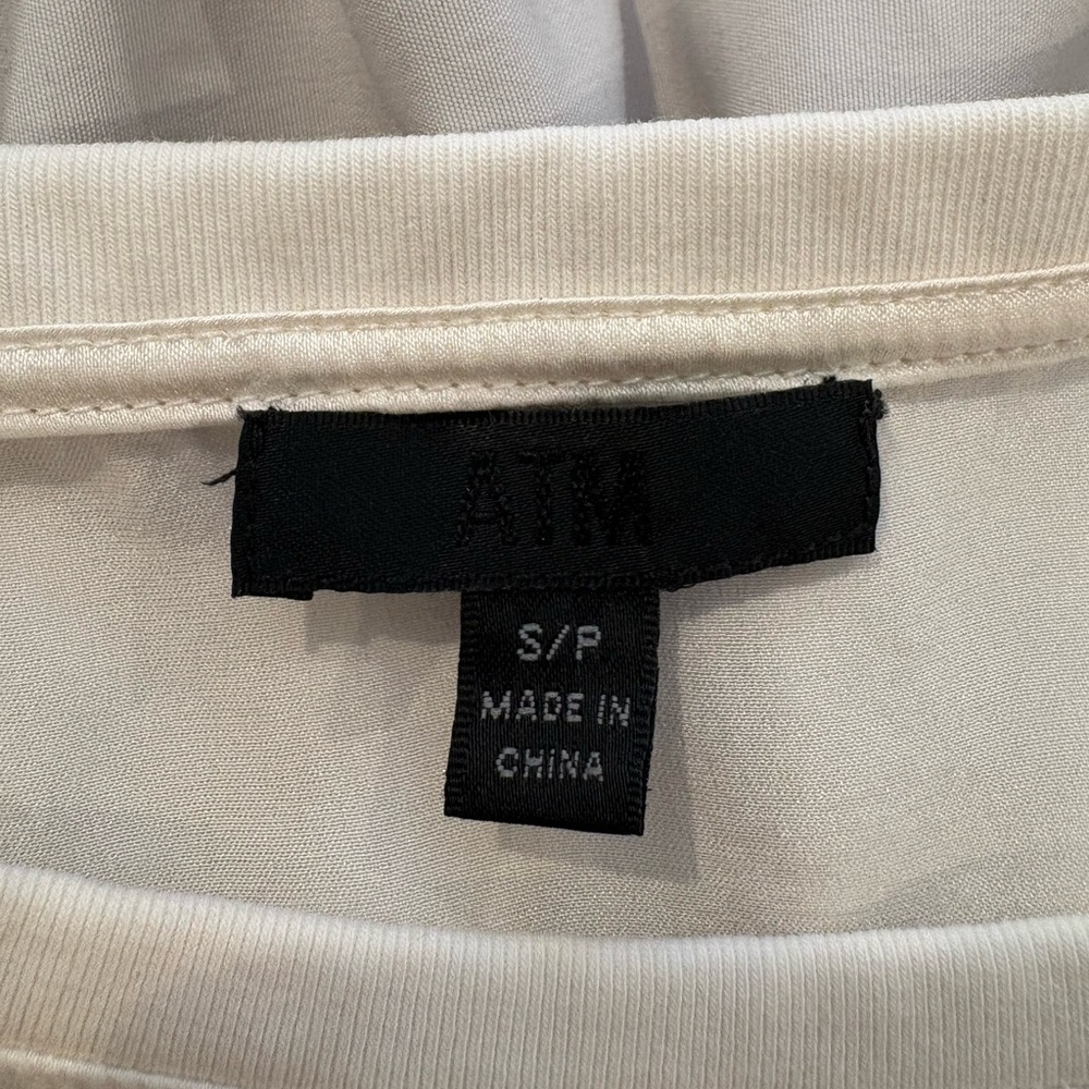 ATM Anthony Thomas Melillo Cream Short Sleeve Tee - Picture 3 of 3